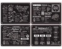 Kaiman Platzsets, 2,0 mm, PP, 44 cm x 29 cm, Menu