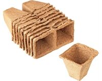 Anzuchttöpfe quadratisch, 6 cm, 20 Stck. (naturbraun)