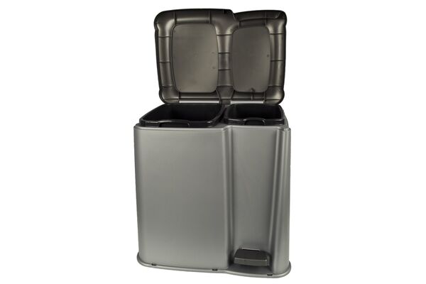  Treteimer,PP, 1x 14 L/1x 6 L, 40x40x31 cm