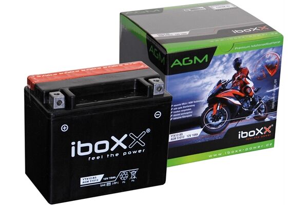  AGM Motorradbatterie 12V / 10Ah / 180A /