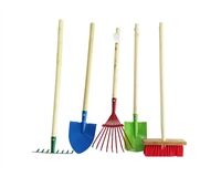 Kinder Harke Holzgriff Ø 2,2 cm, 19,5 x 8 x 71 cm