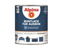 Alpina Buntlack für Außen, seidenmatt, 750 ml (enzianblau)