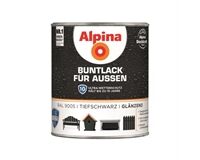 Alpina Buntlack für Außen, glänzend, 750 ml (tiefschwarz)