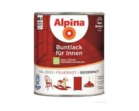 Alpina Buntlack für Innen, seidenmatt, 750 ml (feuerrot)