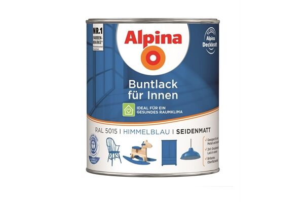 Alpina Buntlack für Innen, seidenmatt, 750 ml