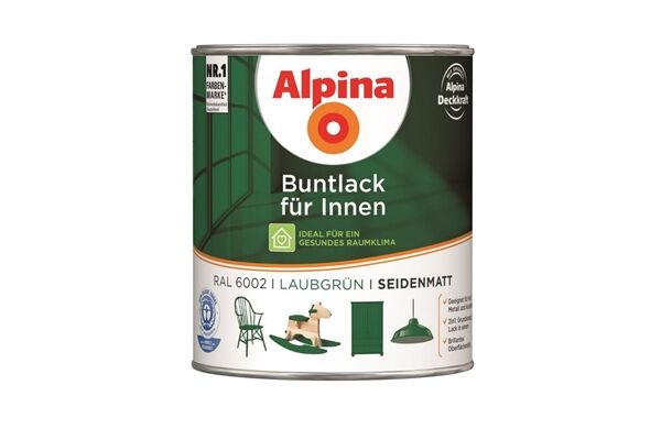 Alpina Buntlack für Innen, seidenmatt, 750 ml