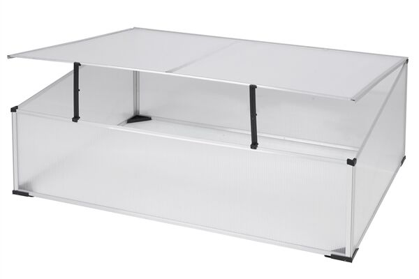  Frühbeet, Alu/PVC, 100 x 60 x 30/40 cm