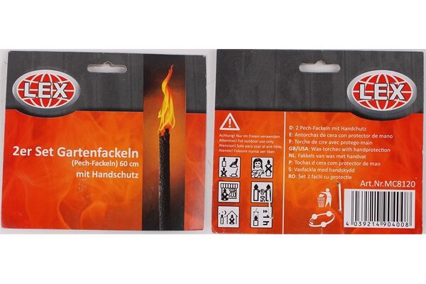  Gartenfackel (Pechfackel), 60 cm, 2 St.