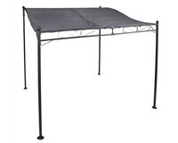 Anbaupavillon, PVC/Stahl, 2,5 x 3 m (grau)