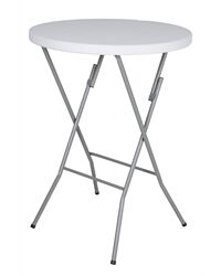 Stehtisch rund, klappbar, 80 x 110 cm (Ø x H) (weiß)