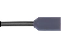 Aderendhülsen mit Isolierkragen, 0,75 mm², 100 St. (grau)