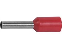 Aderendhülsen mit Isolierkragen, 1,00 mm², 100 St. (rot)