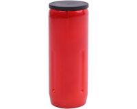 Grablicht, 72h Brenndauer, 14 cm, mit Deckel (rot)