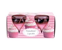 2x Duftkerze Preiselbeer-Cupcake Ø 5,8 cm x 6 cm