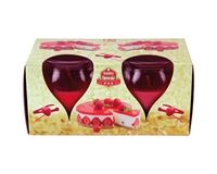 2x Duftkerze Strawberry-Cheesecake Ø 5,8 cm x 6 cm