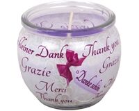 Duftkerze Lavendel, Dankeschlön Ø 7 cm x 6 cm (violett)
