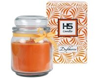 Bonbongglas Duftkerze Honigmelone, Ø 9cm x 13cm (orange)