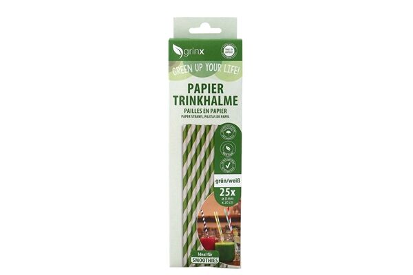  25 Papiertrinkhalme Smoothie, ø 8 mm, 20 cm