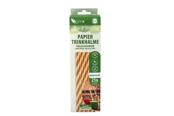  25 Papiertrinkhalme Smoothie, ø 8 mm, 20 cm