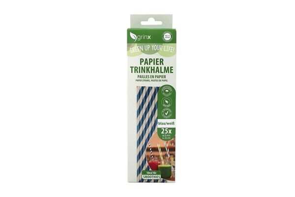  25 Papiertrinkhalme Smoothie, ø 8 mm, 20 cm