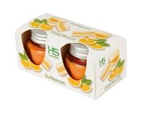 2x Macaron Kerzen, Ø 6 cm x 5 cm (orange)