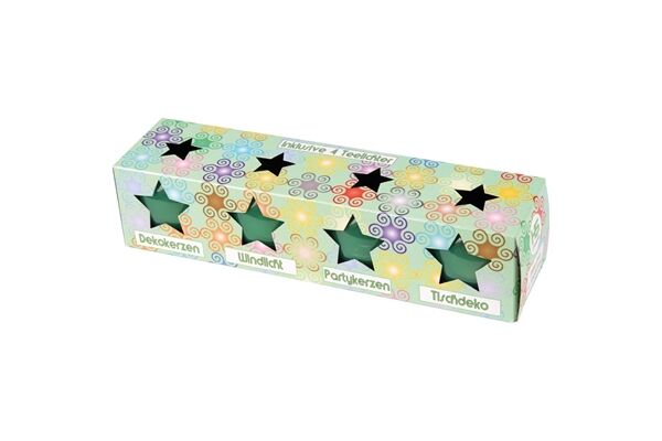  Dekokerzen 4er Pack, inkl. 4 Teelichter, 6 cm