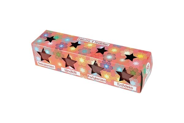  Dekokerzen 4er Pack, inkl. 4 Teelichter, 6 cm