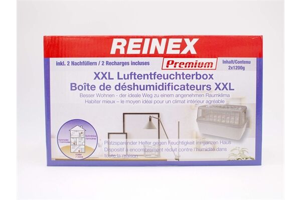 Reinex XXL Luftentfeuchterbox, inkl. 2 Nachfüllern