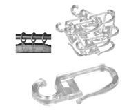 Faltenleghaken für Gardinenstange 28 mm (transparent)