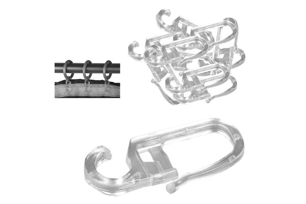  Faltenleghaken für Gardinenstange 28 mm