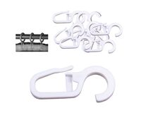 Faltenleghaken für Gardinenstange 28 mm (weiß)