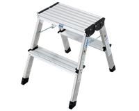 Krause TREPPY Alu Doppel Klapptritt, 2 x 2 Stufen