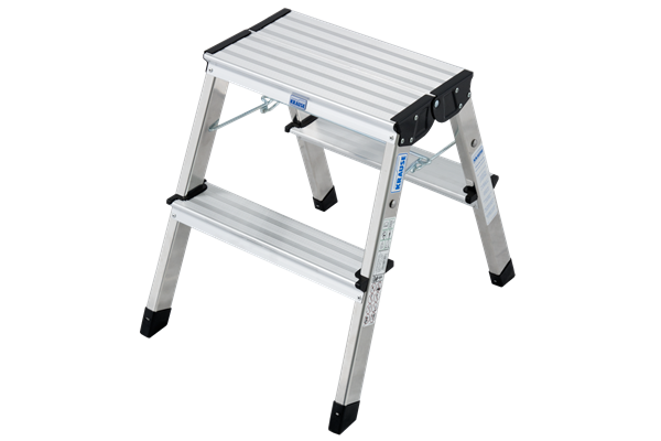 Krause TREPPY Alu Doppel Klapptritt, 2 x 2 Stufen