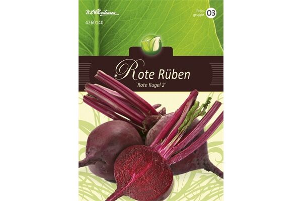  Saatgut Rote Rüben, Rote Kugel 3, für 70 Pflanzen