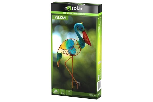  LED Solar Gartenlampe, Design Pelikan