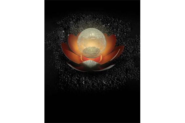  LED Solar Gartenlampe, Design Lotusblüte
