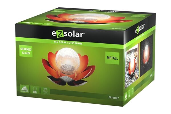  LED Solar Gartenlampe, Design Lotusblüte