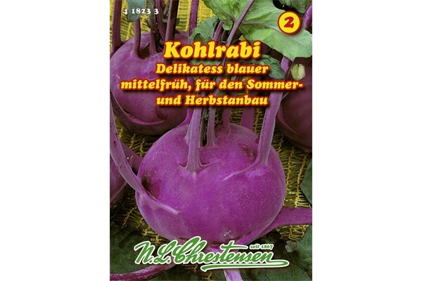  Saatgut Kohlrabi Delikateß Blauer