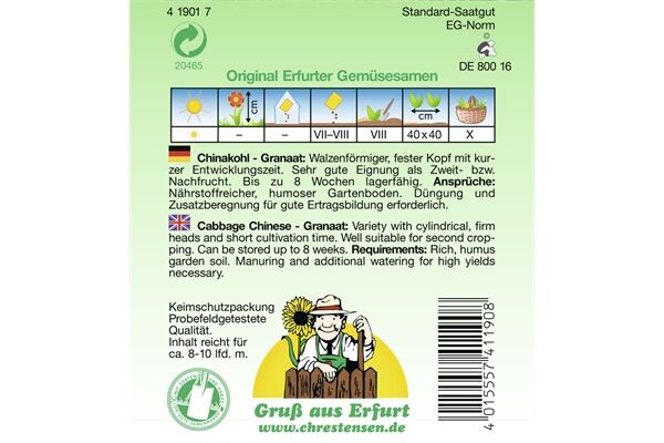  Saatgut Chinakohl, Granaat