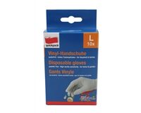 Vinyl-Einmalhandschuhe, 10 St., extra dünn, Gr. L (weiß)
