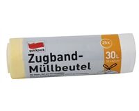 25 Müllbeutel, Zugband, 30 L (weiß)