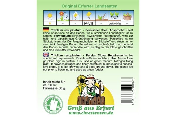  Saatgut Perserklee eiweißreiche Futterpflanze