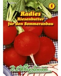 N.L. Chrestensen Radies Riesenbutter Saatgut inklusive Stecketikett für 6-8  lfd. m.