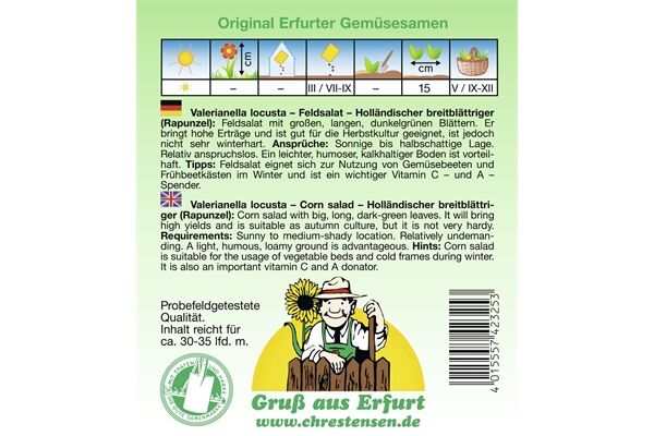  Saatgut Feldsalat Holländischer breitblättriger