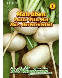 N.L. Chrestensen Saatgut Mairübe Holländische Weiße, für ca. 1300 – 1500 Pflanzen