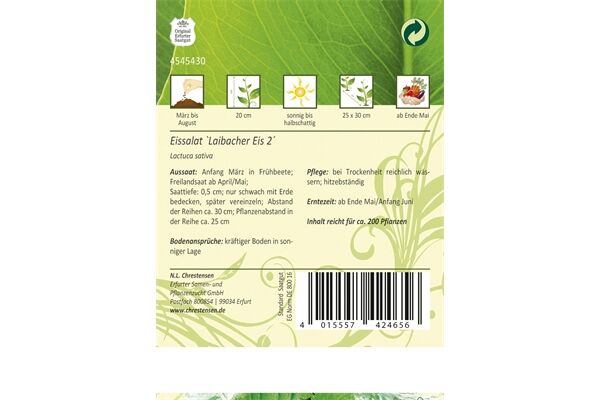  Saatgut Eissalat, Laibacher Eis 2, für 200