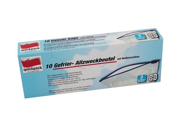  Gefrierbeutel, 10 St., Reiß-Quickverschluss, 3 L
