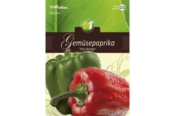  Saatgut Gemüsepaprika, Yolo Wonder,