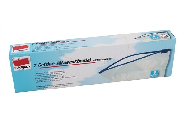  Gefrierbeutel, 7 St., Reiß-Quickverschluss, 6 L