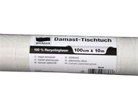 Damast Papiertischdecke, 10 m x 100 cm (weiß)